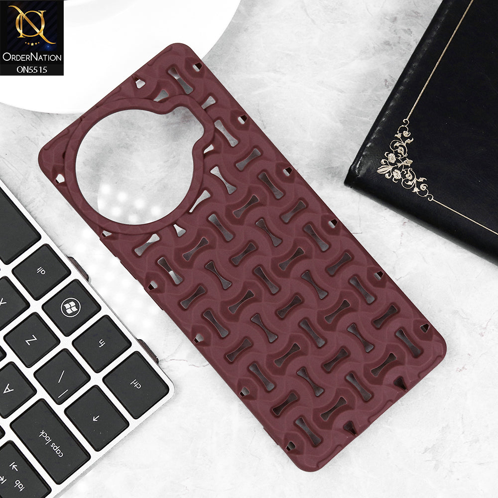 Tecno Spark 20 Pro Plus Cover - Maroon - New Breathable Hollow Heat Dissipation Soft Protective Case