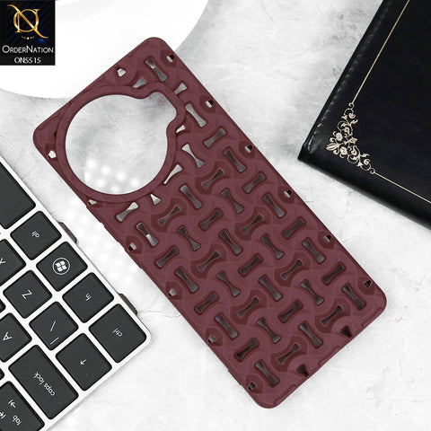 Tecno Spark 20 Pro Plus Cover - Maroon - New Breathable Hollow Heat Dissipation Soft Protective Case