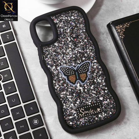 Samsung Galaxy A05 Cover - Black - New Premium Smile Glitter Soft Case