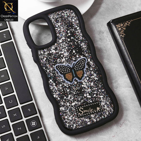 Samsung Galaxy A06 Cover - Black - New Premium Smile Glitter Soft Case