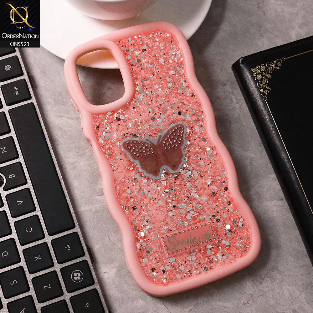 Samsung Galaxy A06 Cover - Pink - New Premium Smile Glitter Soft Case