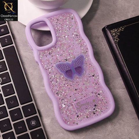 Samsung Galaxy A06 Cover - Purple - New Premium Smile Glitter Soft Case