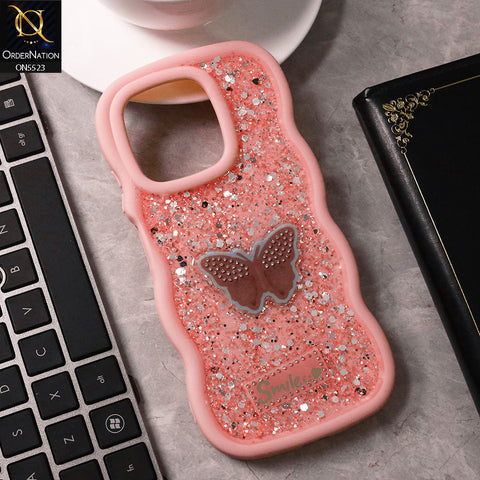 Realme Narzo N53 Cover - Pink - New Premium Smile Glitter Soft Case