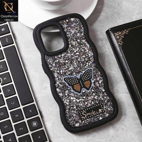Oppo F21 Pro 4G Cover - Black - New Premium Smile Glitter Soft Case