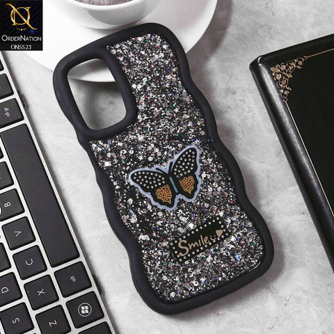 Samsung Galaxy A04s Cover - Black - New Premium Smile Glitter Soft Case