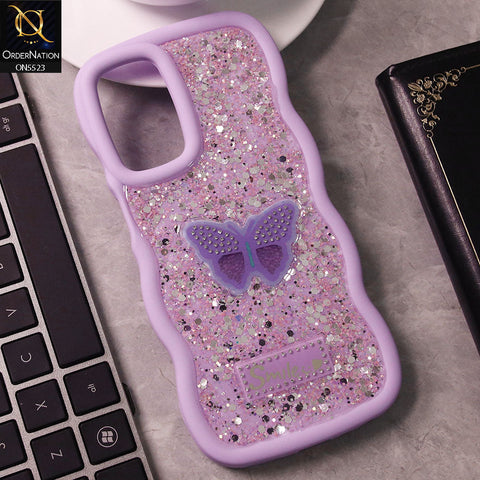 Samsung Galaxy A13 5G Cover - Purple - New Premium Smile Glitter Soft Case