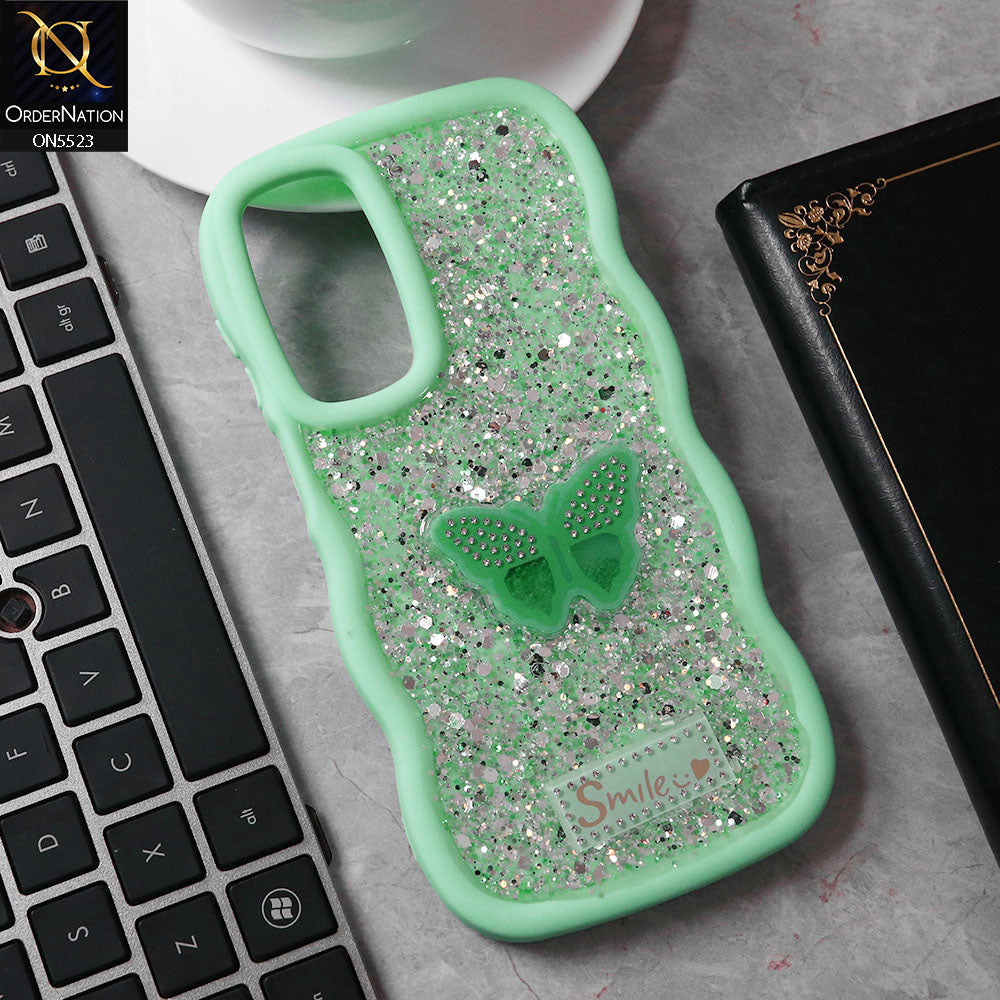 Samsung Galaxy A16 5G Cover - Sea Green - New Premium Smile Glitter Soft Case