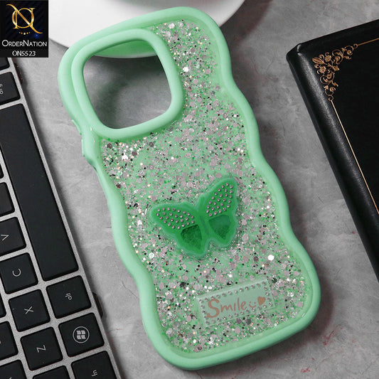 Infinix Smart 9 HD Cover - Sea Green - New Premium Smile Glitter Soft Case