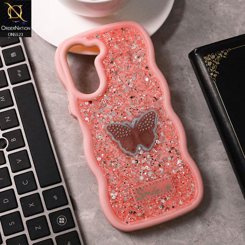 Vivo Y18 Cover - Pink - New Premium Smile Glitter Soft Case