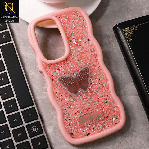 Vivo Y100 4G Cover - Pink - New Premium Smile Glitter Soft Case