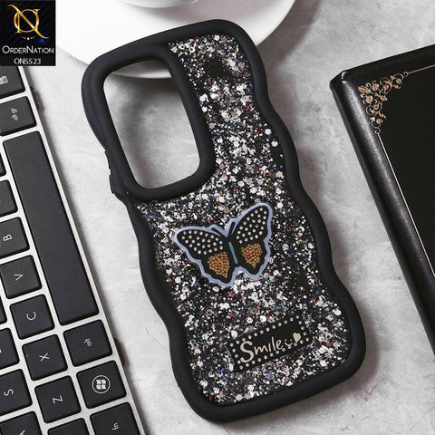 Vivo Y19s Pro Cover - Black - New Premium Smile Glitter Soft Case