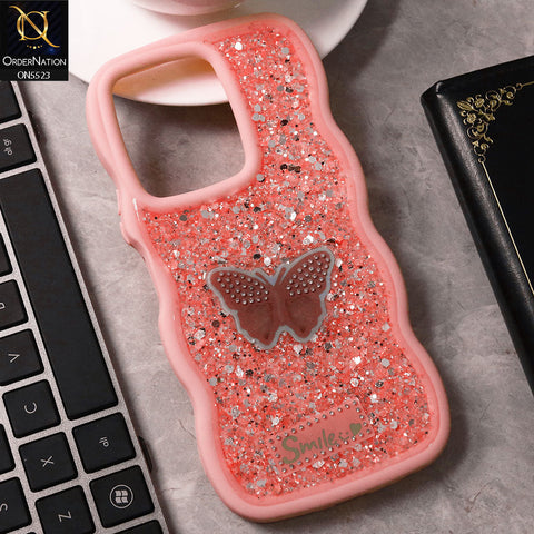 Vivo Y36 5G Cover - Pink - New Premium Smile Glitter Soft Case