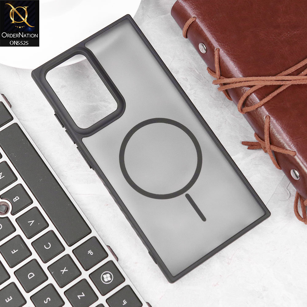 Samsung Galaxy Note 20 Ultra Cover - Black - New Premium Semi Transparent Magsafe Style Print Case (Magsafe Dose Not Work)