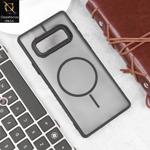 Samsung Galaxy Note 8 Cover - Black - New Premium Semi Transparent Magsafe Style Print Case (Magsafe Dose Not Work)