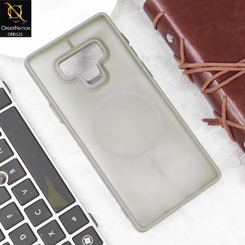 Samsung Galaxy Note 9 Cover - Gray - New Premium Semi Transparent Magsafe Style Print Case (Magsafe Dose Not Work)