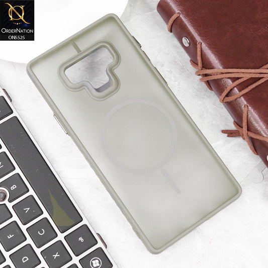Samsung Galaxy Note 8 Cover - Gray -New Premium Semi Transparent Magsafe Style Print Case (Magsafe Dose Not Work)