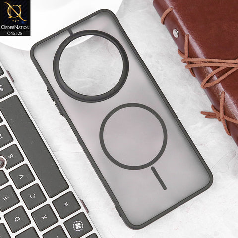 Xiaomi Poco C75 Cover - Black - New Premium Semi Transparent Magsafe Style Print Case (Magsafe Dose Not Work)