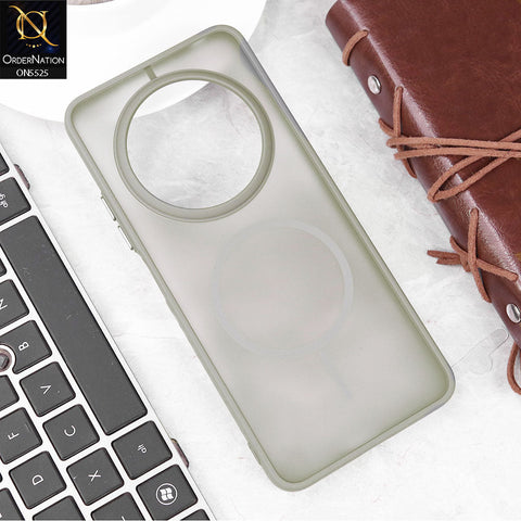 Xiaomi Redmi 14C Cover - Gray - New Premium Semi Transparent Magsafe Style Print Case (Magsafe Dose Not Work)
