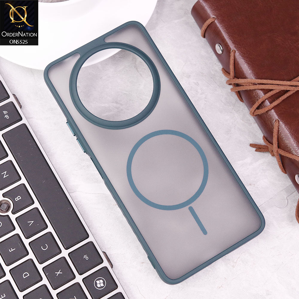 Xiaomi Redmi A3 Cover - Blue - New Premium Semi Transparent Magsafe Style Print Case (Magsafe Dose Not Work)