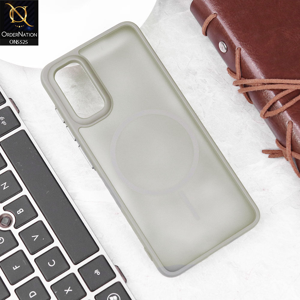 Samsung Galaxy S20 Cover - Gray - New Premium Semi Transparent Magsafe Style Print Case (Magsafe Dose Not Work)