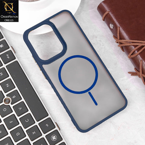 Samsung Galaxy S20 Ultra Cover - Blue - New Premium Semi Transparent Magsafe Style Print Case (Magsafe Dose Not Work)