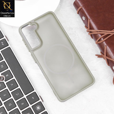 Samsung Galaxy S21 Cover - Gray - New Premium Semi Transparent Magsafe Style Print Case (Magsafe Dose Not Work)