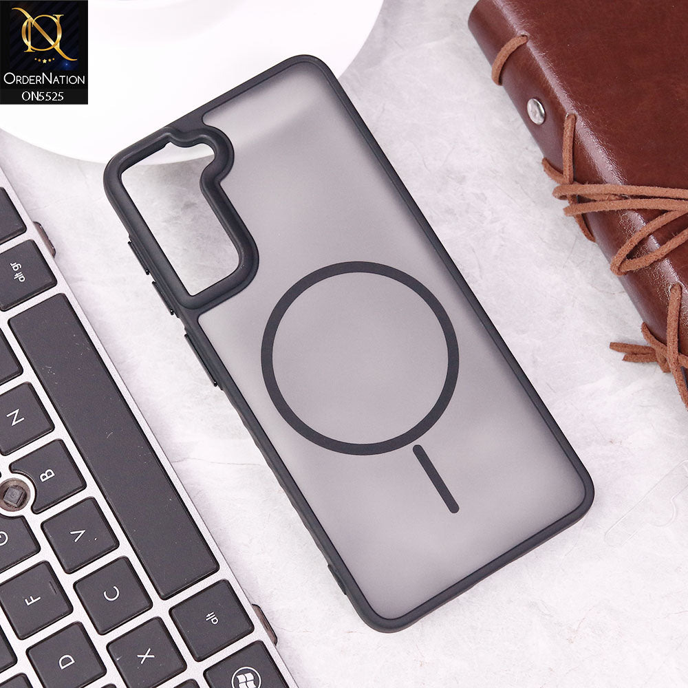 Samsung Galaxy S22 Cover - Black - New Premium Semi Transparent Magsafe Style Print Case (Magsafe Dose Not Work)