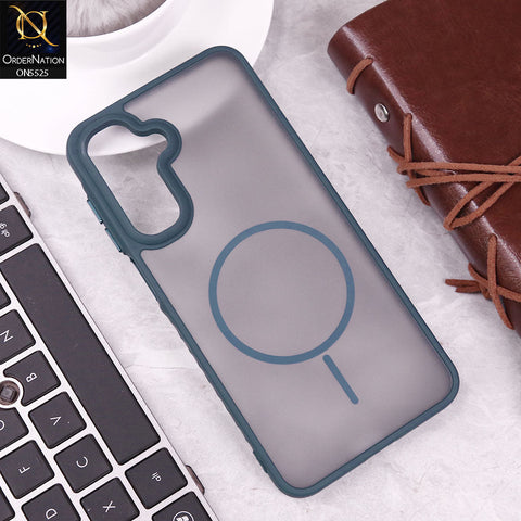 Samsung Galaxy S23 FE Cover - Blue - New Premium Semi Transparent Magsafe Style Print Case (Magsafe Dose Not Work)