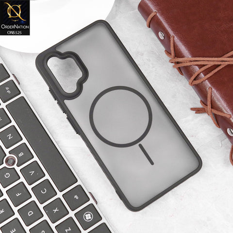 Samsung Galaxy A32 Cover - Black -New Premium Semi Transparent Magsafe Style Print Case (Magsafe Dose Not Work)