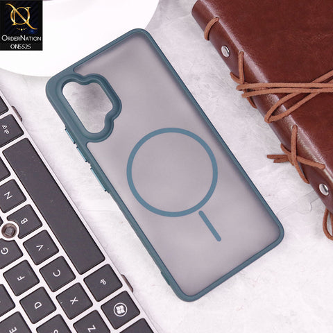 Samsung Galaxy A32 Cover - Blue - New Premium Semi Transparent Magsafe Style Print Case (Magsafe Dose Not Work)