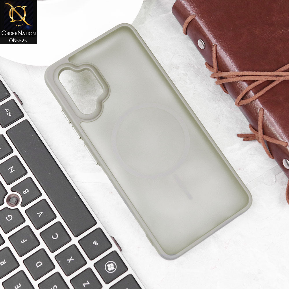 Samsung Galaxy A32 Cover - Gray - New Premium Semi Transparent Magsafe Style Print Case (Magsafe Dose Not Work)