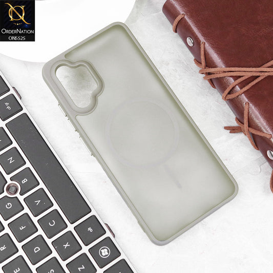 Samsung Galaxy A32 Cover - Gray - New Premium Semi Transparent Magsafe Style Print Case (Magsafe Dose Not Work)