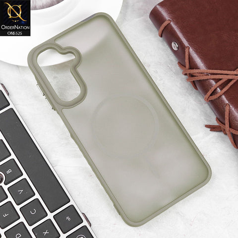 Samsung Galaxy A54 Cover - Gray - New Premium Semi Transparent Magsafe Style Print Case (Magsafe Dose Not Work)