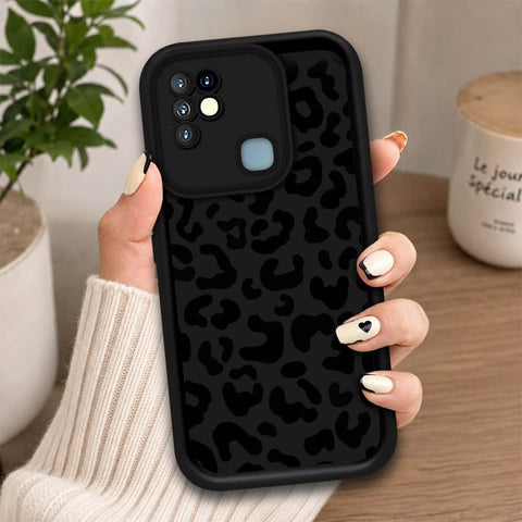 Infinix Hot 10 - Black - Classic Leopard Print - ONation Step Up Series - HQ Liquid Silicone Soft Case