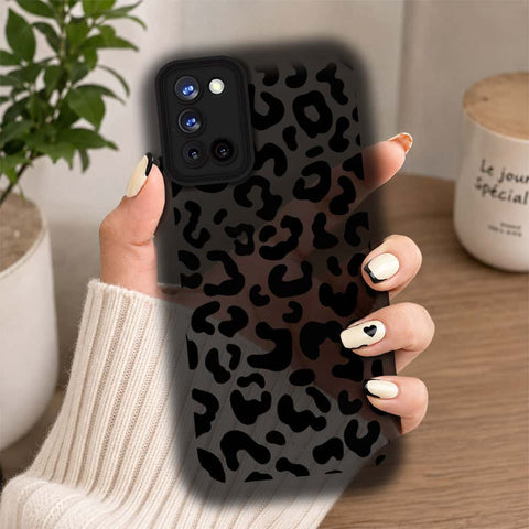 Oppo A52 - Black - Classic Leopard Print - ONation Step Up Series - HQ Liquid Silicone Soft Case