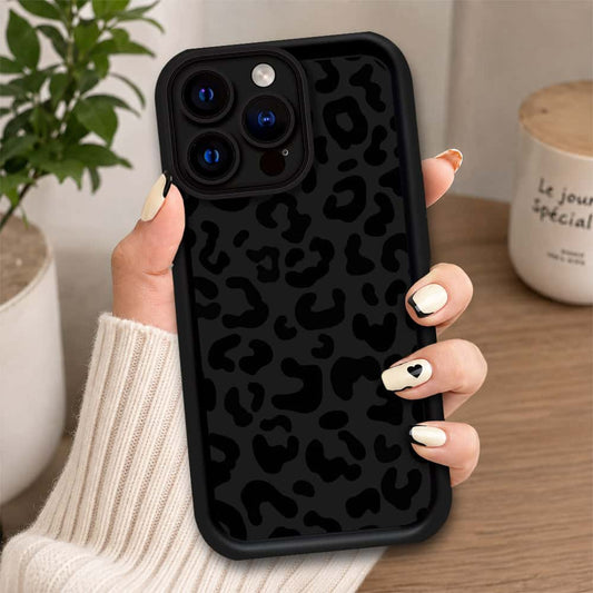 iPhone 12 Pro Max - Black - Classic Leopard Print - ONation Step Up Series - HQ Liquid Silicone Soft Case