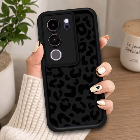 Vivo S17 - Black - Classic Leopard Print - ONation Step Up Series - HQ Liquid Silicone Soft Case