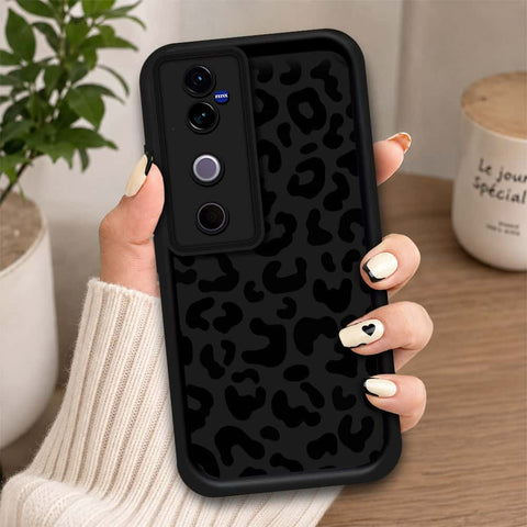 Vivo S19 Pro - Black - Classic Leopard Print - ONation Step Up Series - HQ Liquid Silicone Soft Case