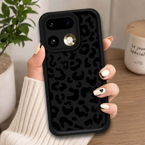 Realme 16 Pro - Black - Classic Leopard Print - ONation Step Up Series - HQ Liquid Silicone Soft Case