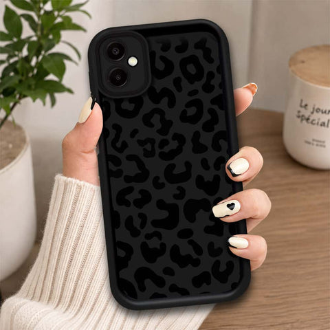 Samsung Galaxy A06 - Black - Classic Leopard Print - ONation Step Up Series - HQ Liquid Silicone Soft Case