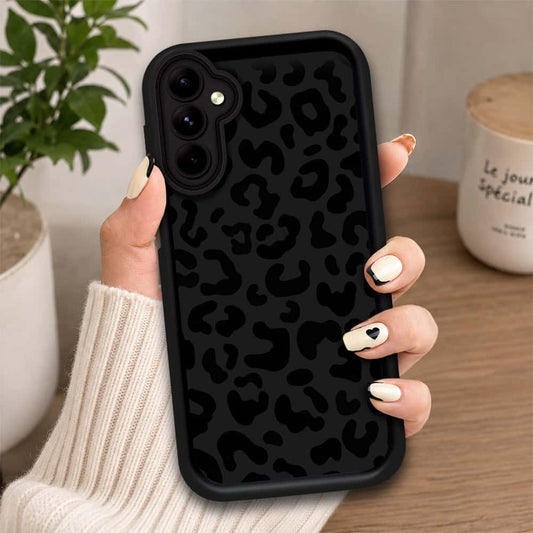 Samsung Galaxy A05s - Black - Classic Leopard Print - ONation Step Up Series - HQ Liquid Silicone Soft Case