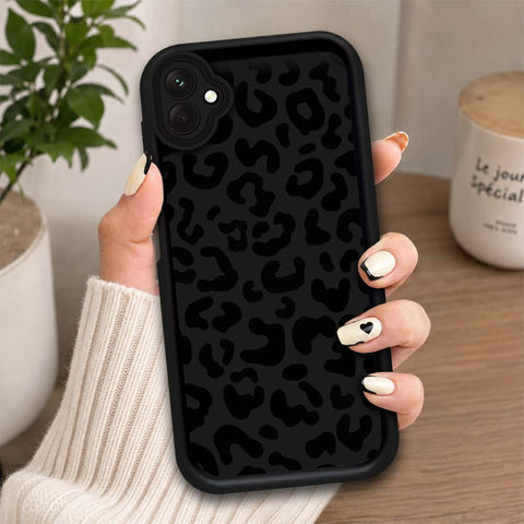 Samsung Galaxy A04 - Black - Classic Leopard Print - ONation Step Up Series - HQ Liquid Silicone Soft Case