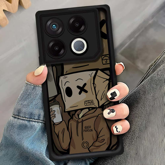 Infinix GT 20 Pro - Black - D1 - ONation Step Up Series - HQ Liquid Silicone Soft Case