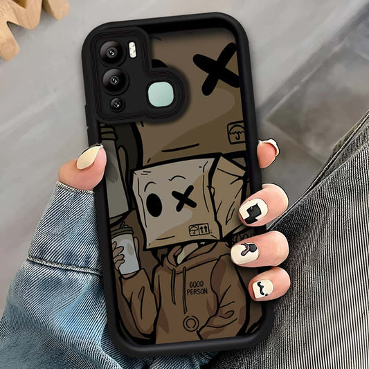 Infinix Hot 12i - Black - D1 - ONation Step Up Series - HQ Liquid Silicone Soft Case