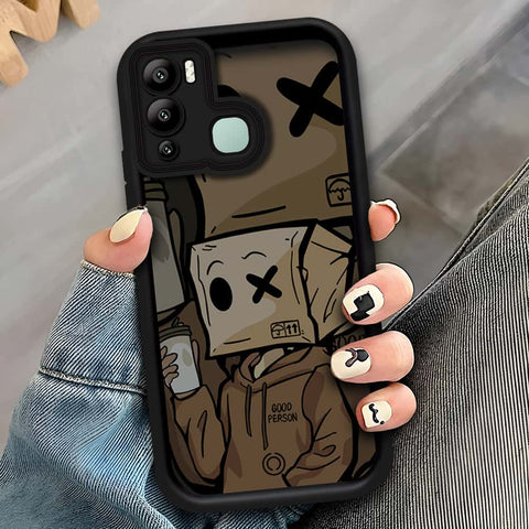 Infinix Hot 12i - Black - D1 - ONation Step Up Series - HQ Liquid Silicone Soft Case