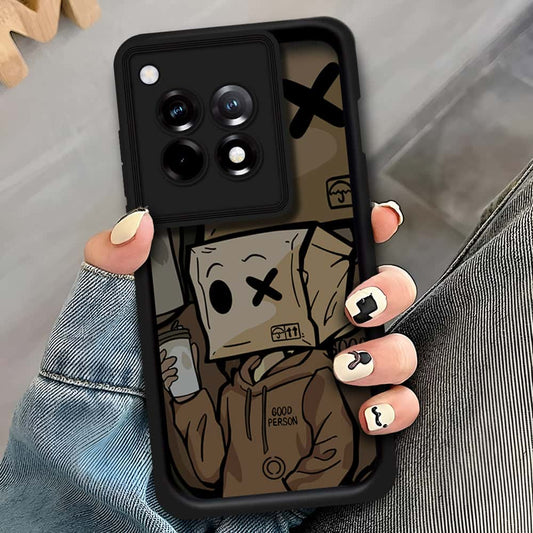 OnePlus 12R - Black - D1 - ONation Step Up Series - HQ Liquid Silicone Soft Case