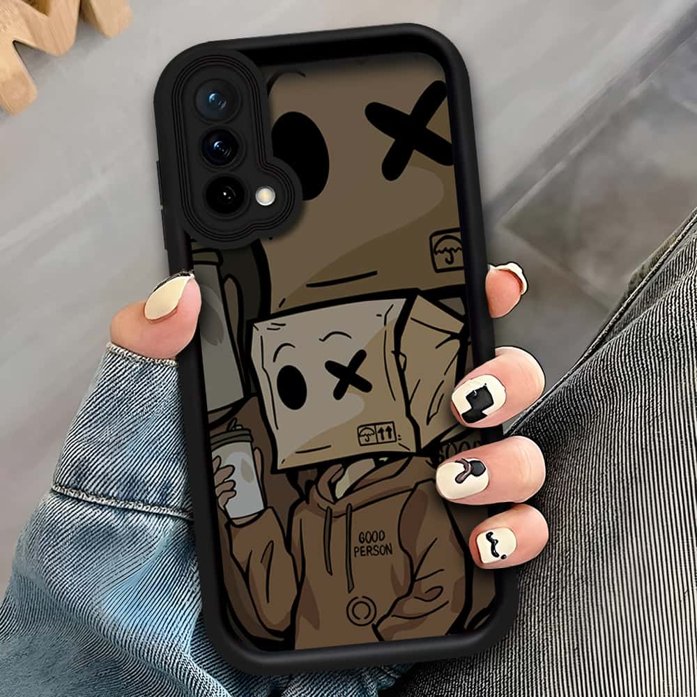 OnePlus Nord CE 5G - Black - D1 - ONation Step Up Series - HQ Liquid Silicone Soft Case