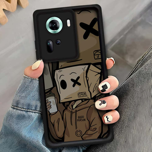 Oppo Reno 11 5G - Black - D1 - ONation Step Up Series - HQ Liquid Silicone Soft Case