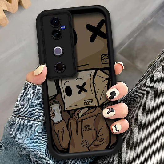 Vivo V40 Pro - Black - D1 - ONation Step Up Series - HQ Liquid Silicone Soft Case