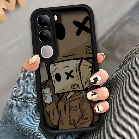 Vivo Y200 (2025) - Black - D1 - ONation Step Up Series - HQ Liquid Silicone Soft Case